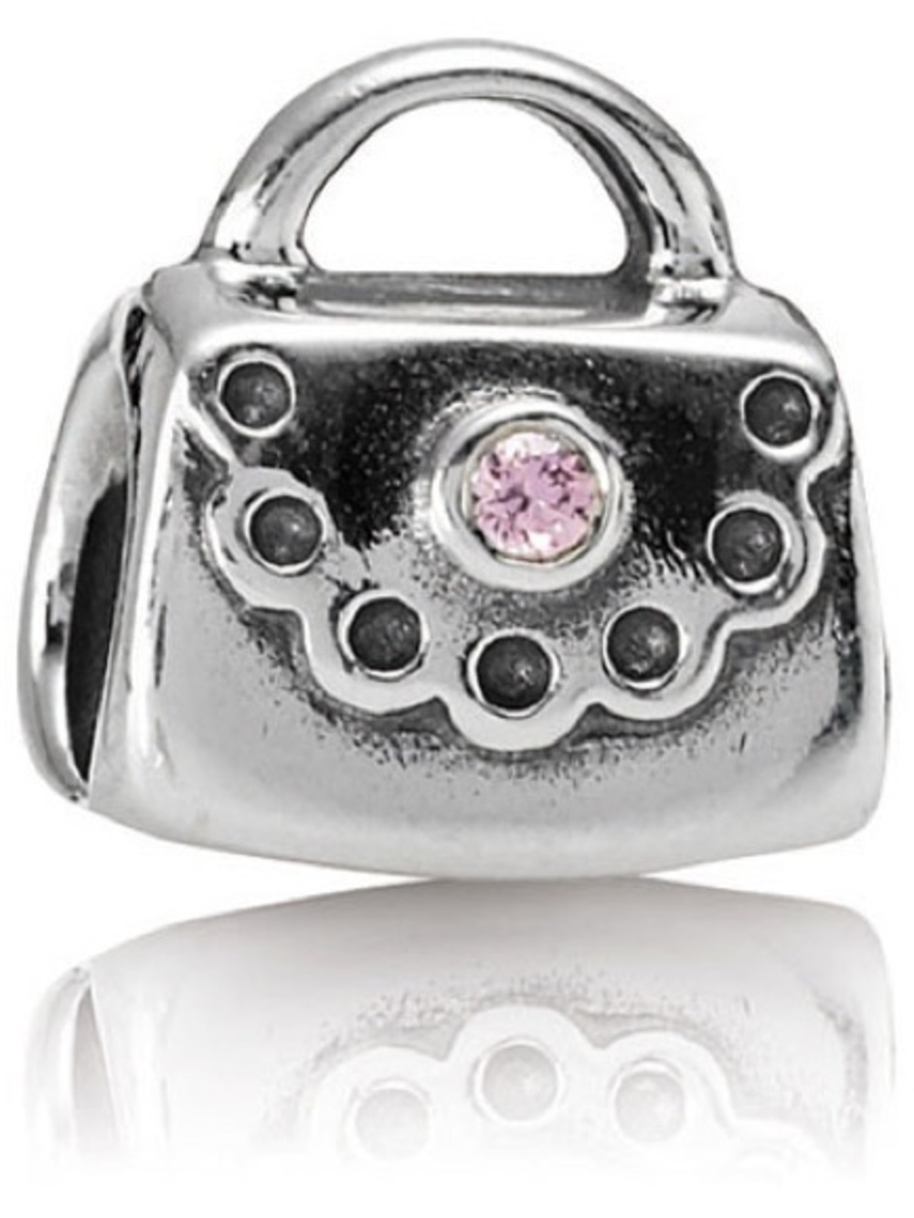 Genuine Retired PANDORA Purse Charm with CZ; 790309PCZ